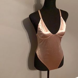 Gold forever 21 bodysuit